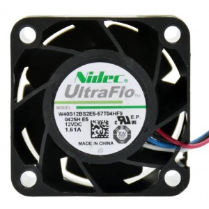 NIDEC W40S12BS2E5-57T04HF9 12V 1.61A 4wires Cooling Fan