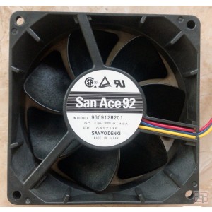 SANYO 9G0912M201 12V 0.13A 3wires Cooling Fan