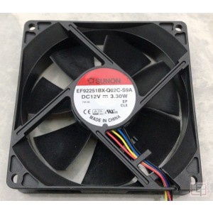 SUNON EF92251BX-Q02C-S9A 12V 3.30W 4wires Cooling Fan 