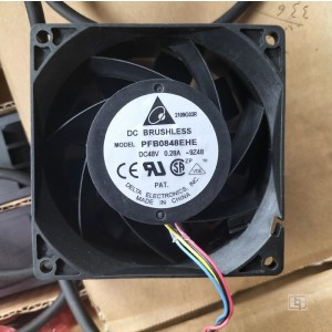 DELTA PFB0848EHE 48V 0.28A 11.04W 4wires Cooling Fan
