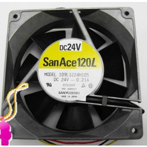 Sanyo 109L1224H105 24V 0.21A 3wires Cooling Fan