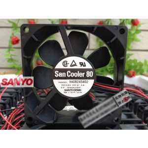 Sanyo 9A0824S402 24V 0.1A 2.4W 2wires Cooling Fan