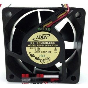 ADDA AD0612VB-A73GP 12V 0.54A 3wires Cooling Fan