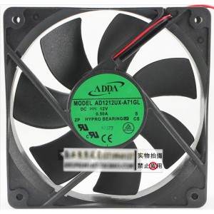 ADDA AD1212UX-A71GL 12V 0.5A 2wires Cooling Fan