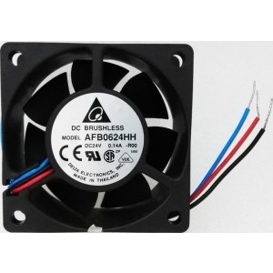 DELTA AFB0624HH AFB0624HH-R00 AFB0624HH-F00 24V 0.14A 3.36W 2wires 3wires Cooling Fan