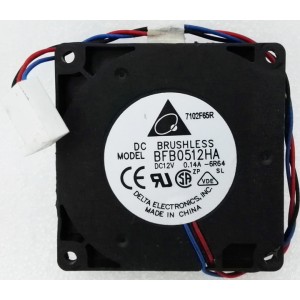 DELTA BFB0512HA BFB0512HA-AR00 BFB0512HA-6R64 12V 0.14A 3wires Cooling Fan