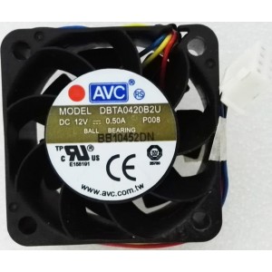 AVC DBTA0420B2U -P008 -P004 -P037 12V 0.50A 4wires Cooling Fan - Picture need