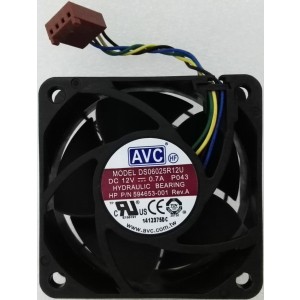 AVC DS06025R12U 12V 0.7A 4wires cooling fan