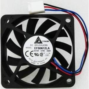 DELTA EFB0612LA 12V 0.11A 3wires Cooling Fan