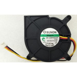 SUNON GB1206PHV3-AY 12V 0.5W 3wires cooling fan