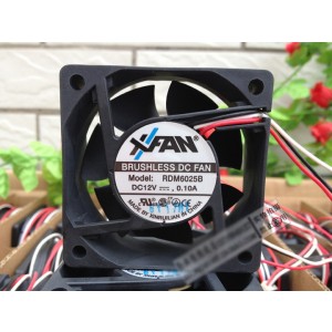 XFAN RDM6025B 12V 0.10A 3wires cooling fan