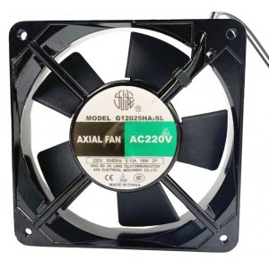 Jiu Long G12025HA2SL 220V 8.5W 2wires Cooling Fan