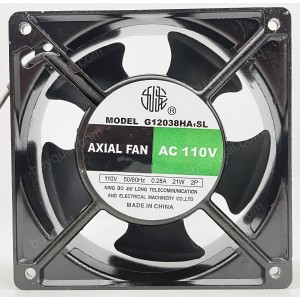 JIU LONG G12038HA1SL 110V 0.28A 21W Cooling Fan