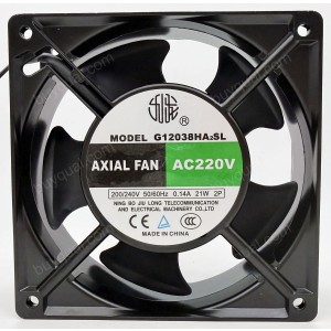 DELIXI G12038HA2BL G12038HA2SL 220V 0.14A 21W 2wires Cooling Fan