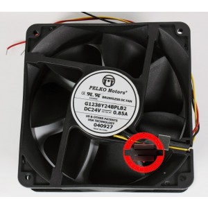 PELKO G1238Y24BPLB2 24V 0.85A  3wires Cooling Fan