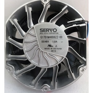 SERVO G1751M48B8ZZ-00 48V 1.8A 1.92A 3wires 4 wires Cooling Fan
