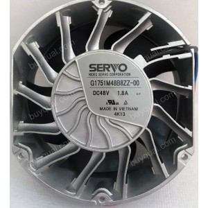 SERVO G1751M48B8ZZ-00 48V 1.8A 1.92A 3wires 4 wires Cooling Fan - Original New