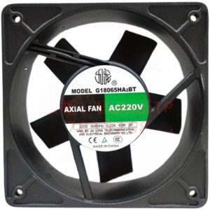 JiuLong G18065HA2BL 220V 0.22A 45W 2wires Cooling Fan