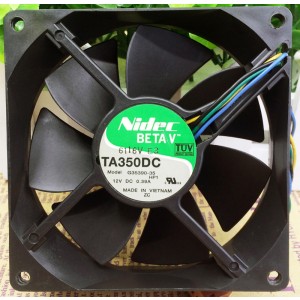 NIDEC G35390-35 12V 0.39A 4wires Cooling Fan