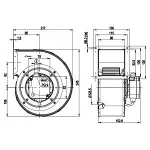 Ebmpapst G3G146-HK07-15 M3G055-DF 200-240V 1.30A 163W Cooling Fan