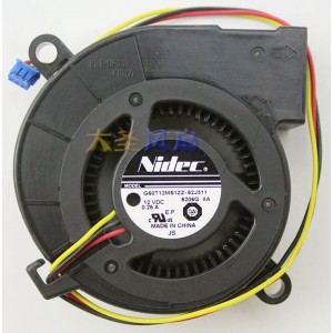NIDEC G60T12MS1ZZ-52J311 12V 0.25A 3wires Cooling Fan