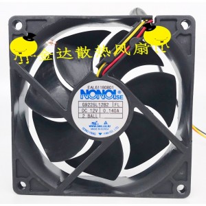 NONOISE G9225L12B2 12V 0.140A 3wires Cooling Fan