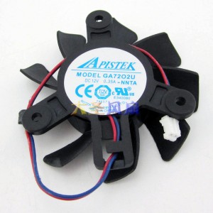 APISTEK GA72O2U-NNTA 12V 0.35A 2wires Cooling Fan