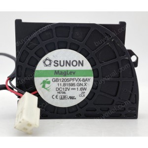 SUNON GB1205PFVX-8AY 12V 1.6W 2wires Cooling Fan