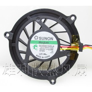 SUNON GC056015VH-A 5V 3.0W 4wires Cooling Fan