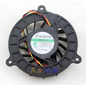 SUNON GC129220VM-A 12V 2.2W 3wires Cooling Fan