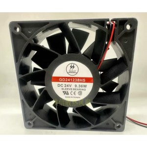 GULF GD241238HS 24V 9.36W 2wires Cooling Fan 