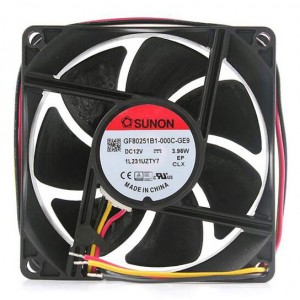 SUNON GF80251B1-000C-GE9 12V 3.96W 3wires Cooling Fan
