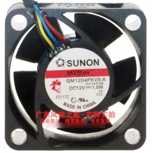 SUNON GM1204PKVX-A 12V 1.5W 4wires Cooling Fan