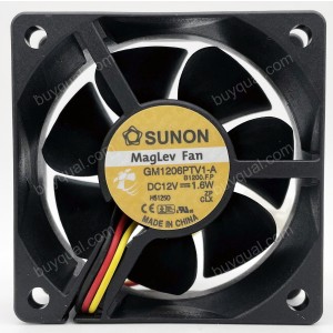SUNON GM1206PTV1-A 12V 1.6W 3wires cooling fan