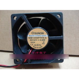SUNON GM1206PTVX-A 12V 2.8W 2wires Cooling Fan