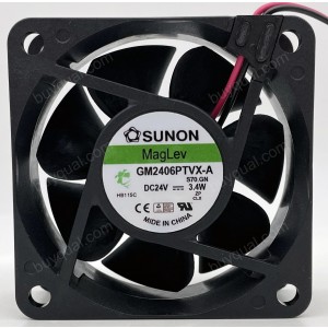 SUNON GM2406PTVX-A 24V 3.4W 2wires Cooling Fan 