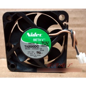 Nidec TA200DC H35520-55 12V 0.024A 2wires Cooling Fan