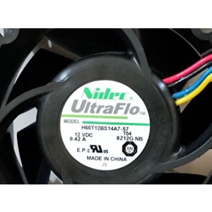 Nidec H60T12BS14A7-57 12V 0.42A 4wires Cooling Fan 