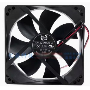 OHG HUA HA1225M12S-Z 12V 0.45A 2wires Cooling Fan 