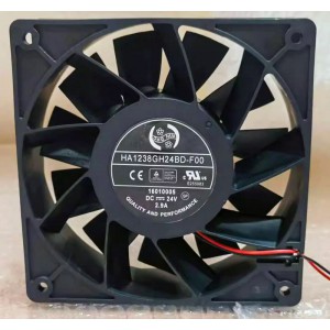 OHG HUA HA1238GH24BD-F00 24V 2.9A 2wires Cooling Fan 