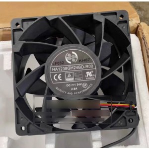 ONG HUA HA1238GH24BD-R00 24V 2.9A 3wires Cooling Fan 