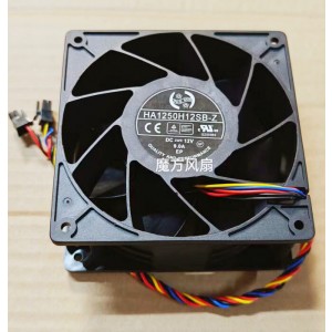 OHG HUA HA1250H12SB-Z 12V 9.0A 4wires Cooling Fan