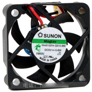 SUNON HA40100V4-Q-010-999 5V 0.6W 2wires Cooling Fan