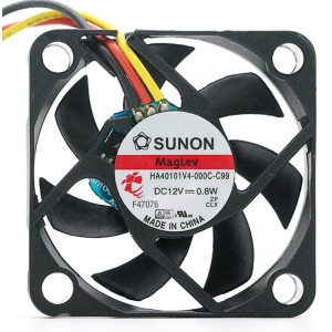 SUNON HA40101V4-000C-C99 12V 0.8W 3 wires Cooling Fan
