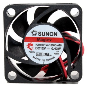 Sunon HA40101V4-1000C-A99 12V 0.43W 2wires Cooling Fan 