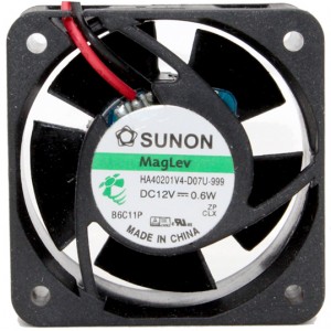SUNON HA40201V4-D07U-999 MB40201V2-000C-A99 12V 0.6W 2wires Cooling Fan 