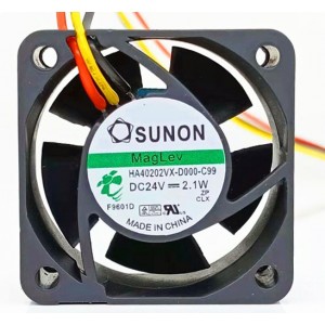 SUNON HA40202VX-D000-C99 24V 2.1W 3wires Cooling Fan