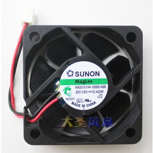 SUNON HA50151V4-10000-A99 12V 0.42W 2wires Cooling Fan