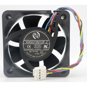 ONG HUA HA5015M12F-Z 12V 0.16A 4wires Cooling Fan 