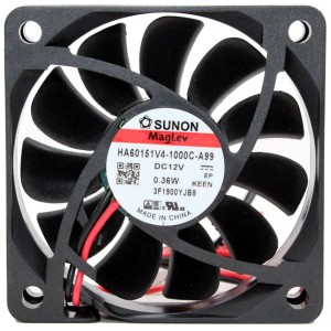SUNON HA60151V4-1000C-A99 12V 0.36W 2wires Cooling Fan